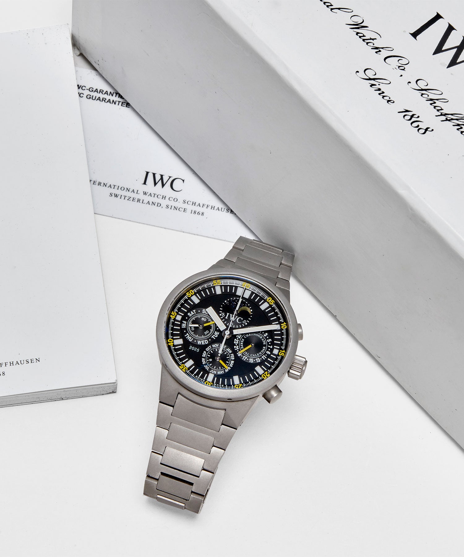 2004 IWC Perpetual Calendar Titanium Chronograph Watch - Image 2