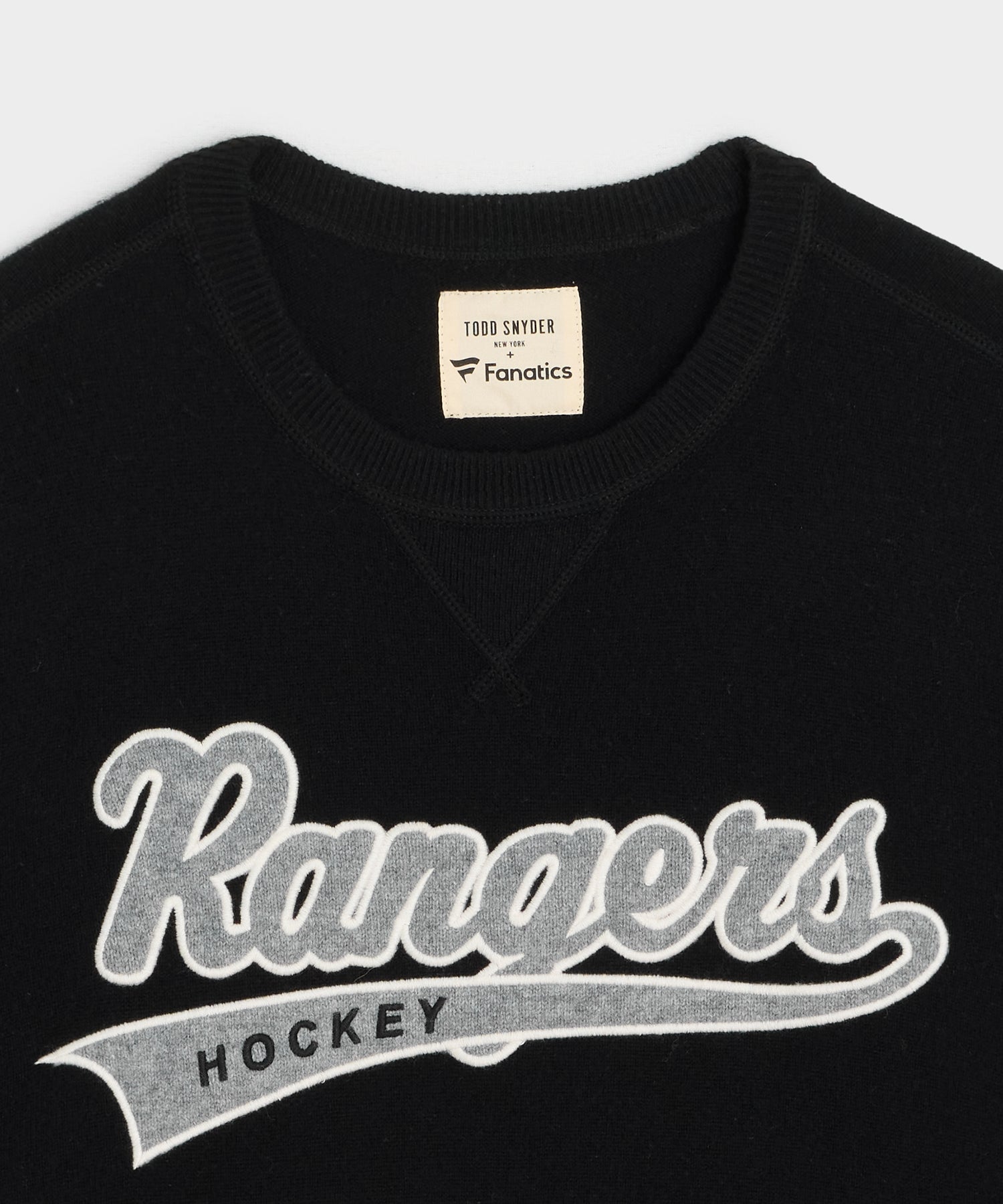 Todd Snyder by Fanatics for NHL New York Rangers Cashmere Crewneck - Image 2