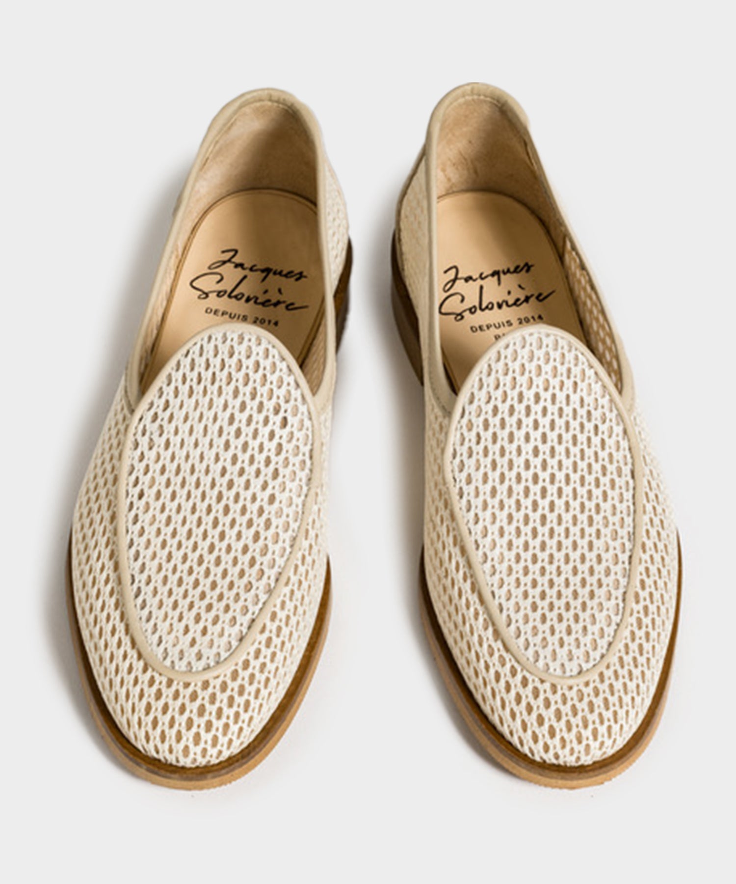 Jacques Solovi??re Fishnet Loafer in Ecru - Image 2