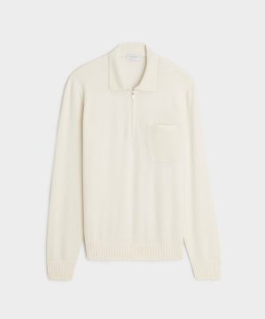 Italian Cashmere Half-Zip Sweater Polo