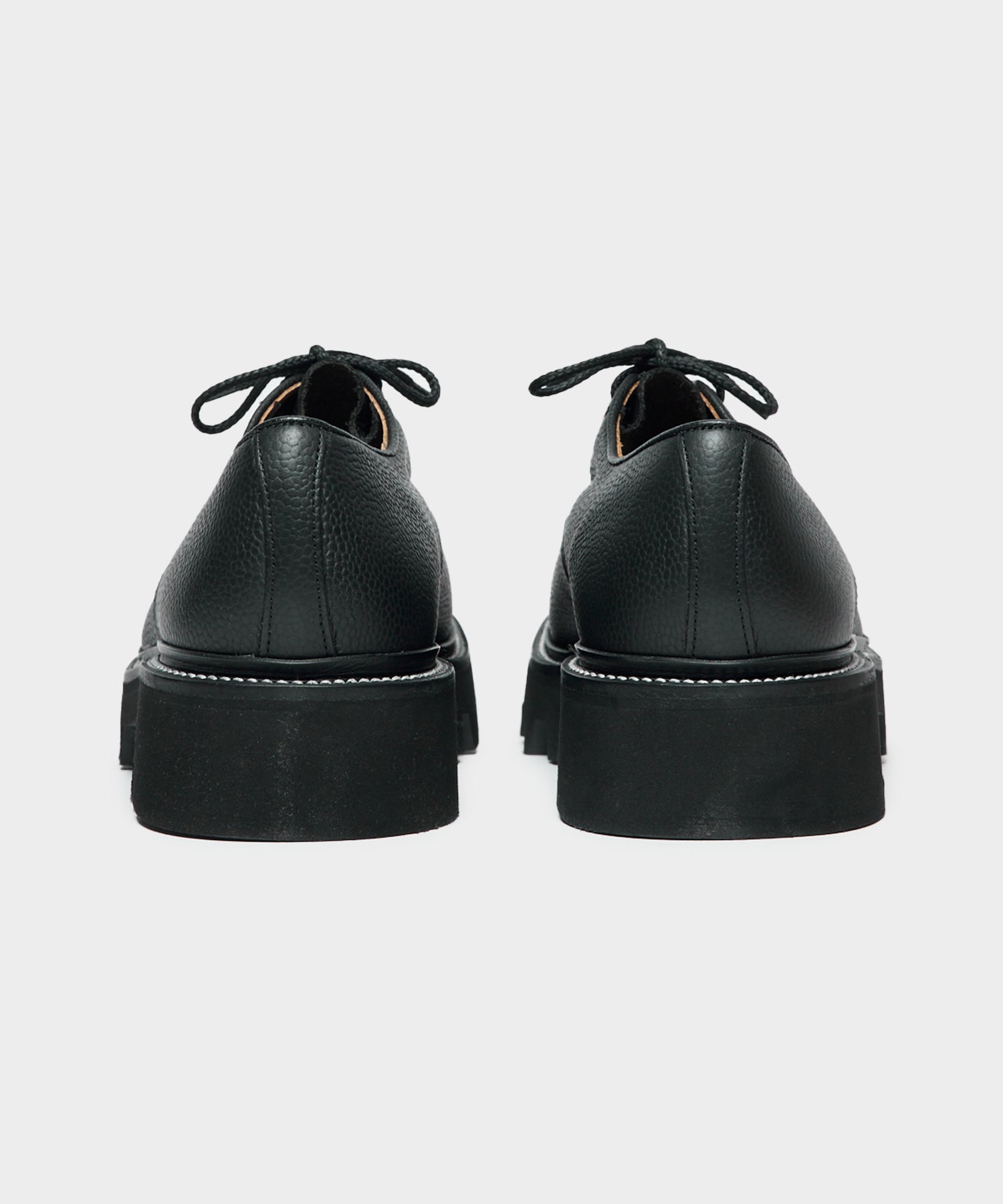 Todd Snyder x Tricker's Heath Derby Shoes in Black Scotch Grain Leather - Image 5