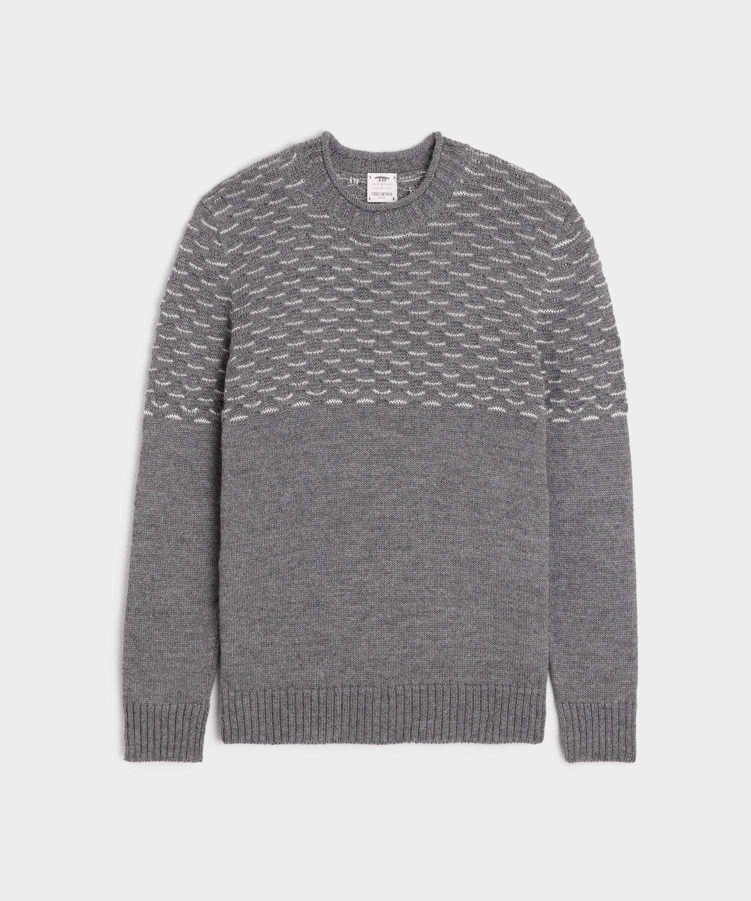 Inis Me??in Plaited Collar Crewneck in Grey