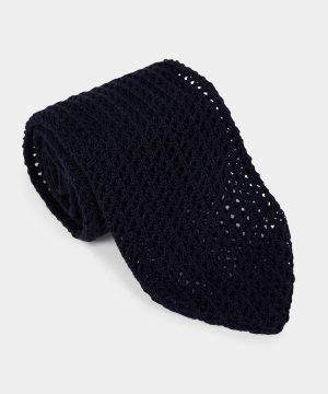 Italian Cotton Open Weave Knit Tie