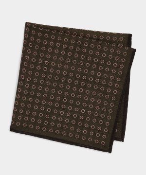 Floral Pocket Square in Green