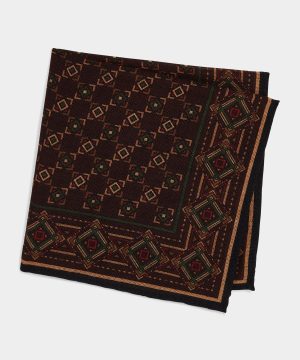 Tile Pocket Square in Red