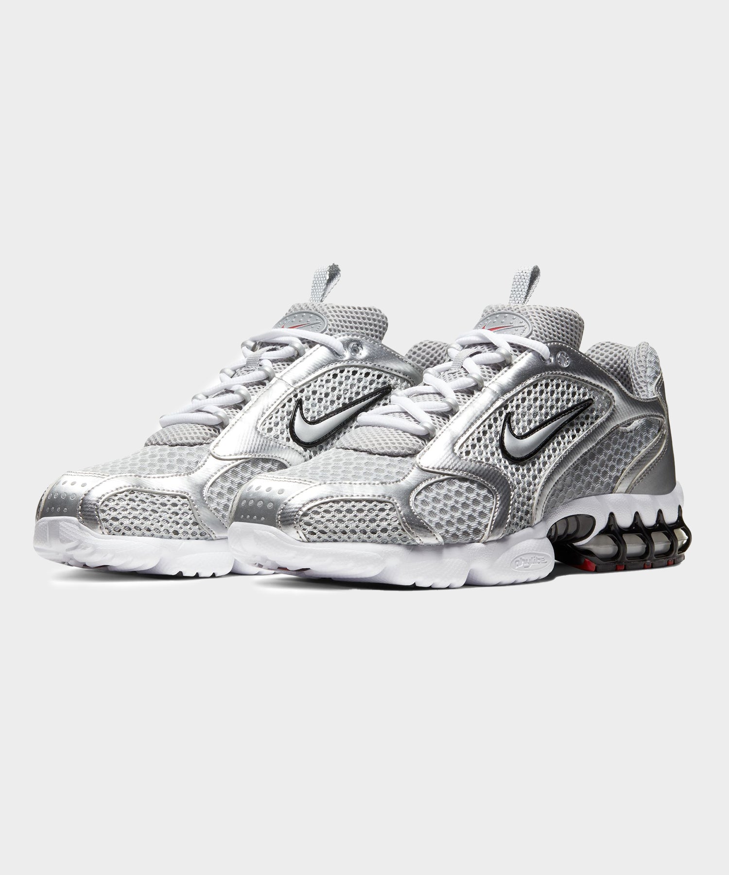 Nike Air Zoom Spiridon Cage in Smoke Grey / Metallic Silver - Image 4