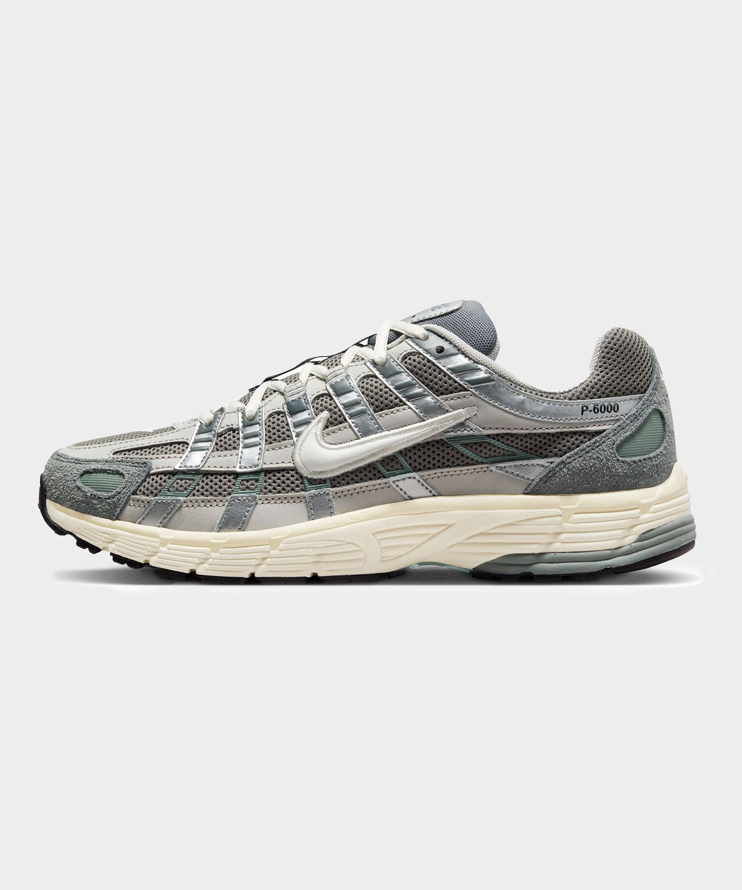 Nike P-6000 in Flat Pewter + Metallic Silver - Image 3