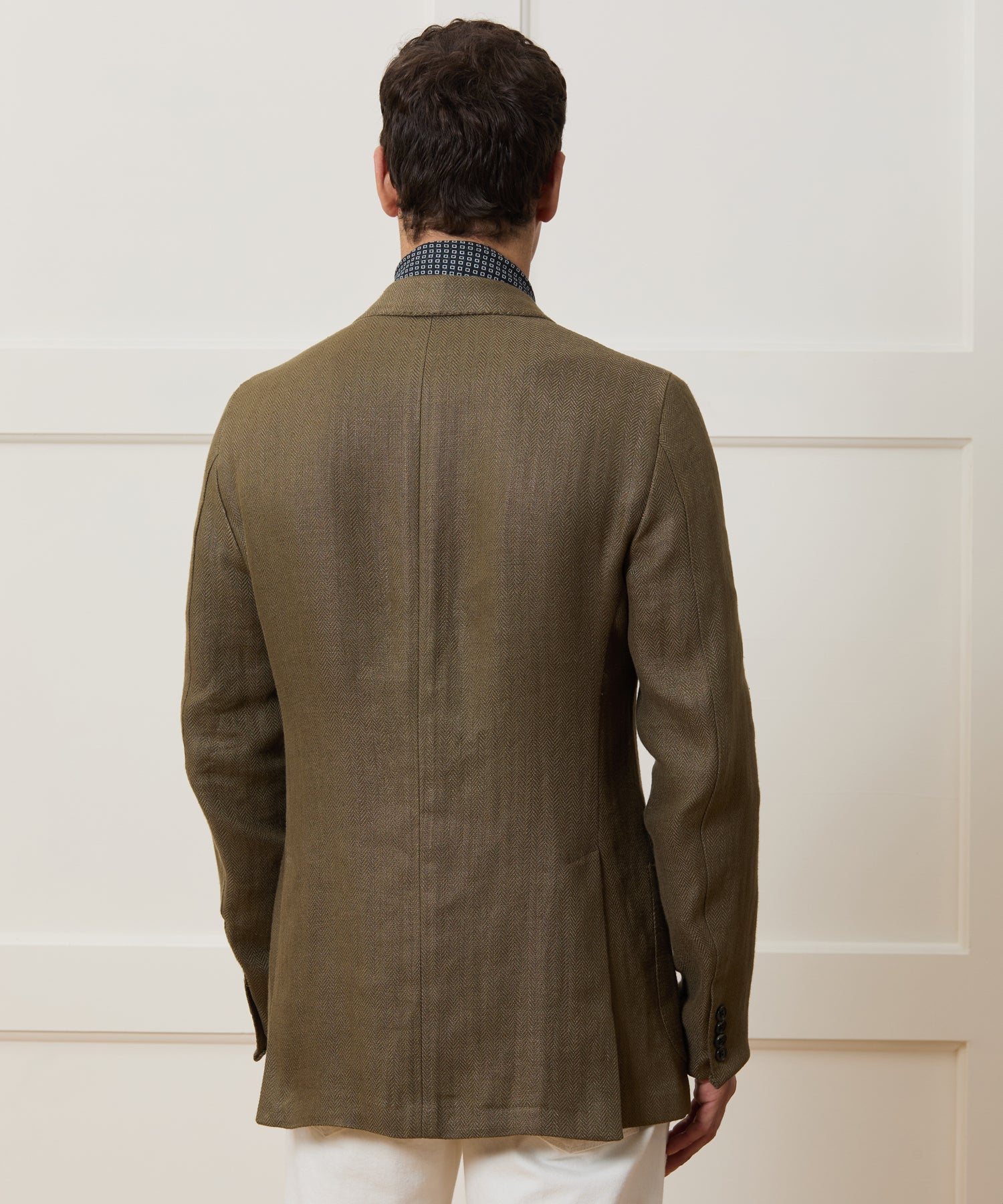 Italian Linen Herringbone Sport Coat - Image 4