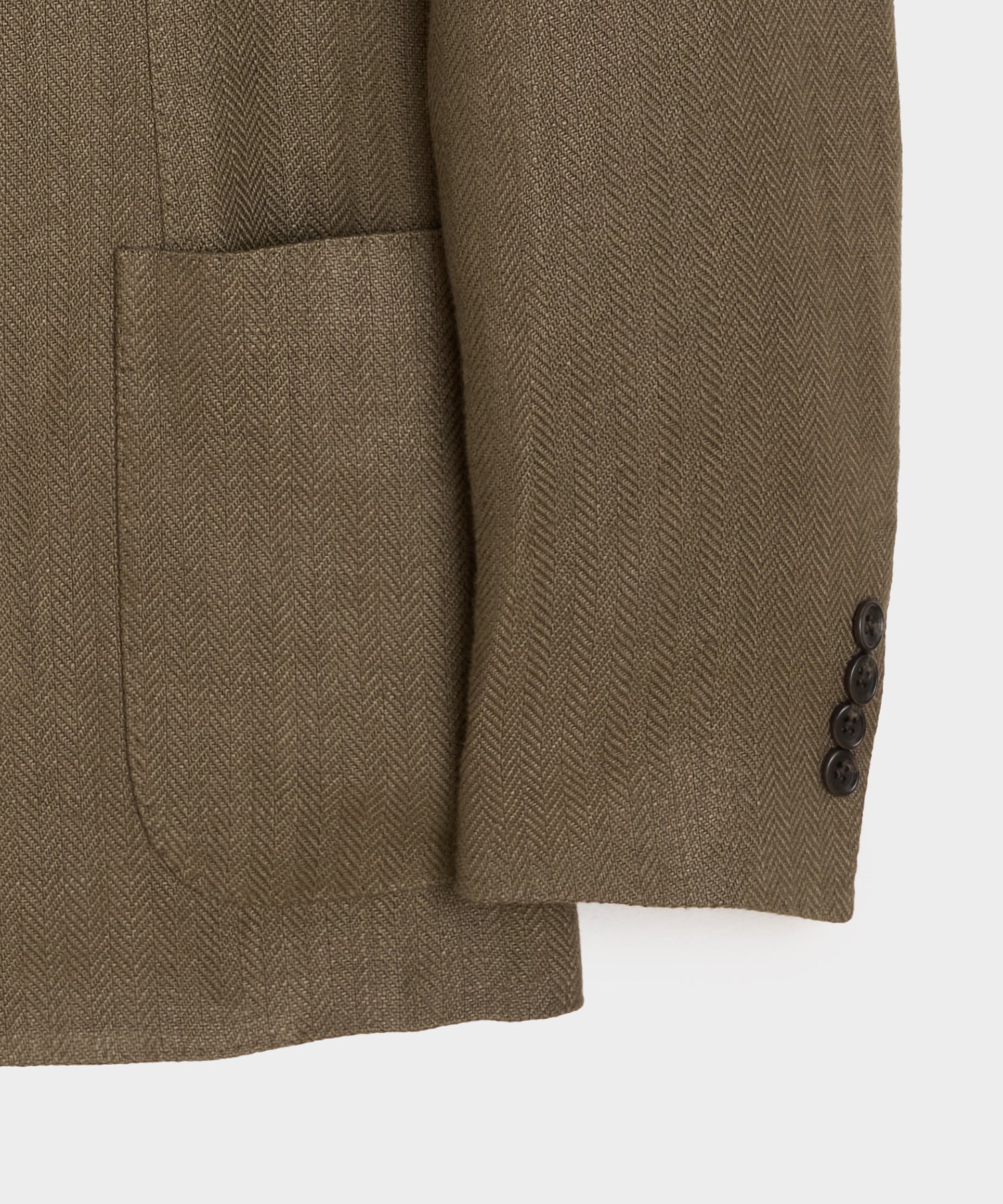 Italian Linen Herringbone Sport Coat - Image 8