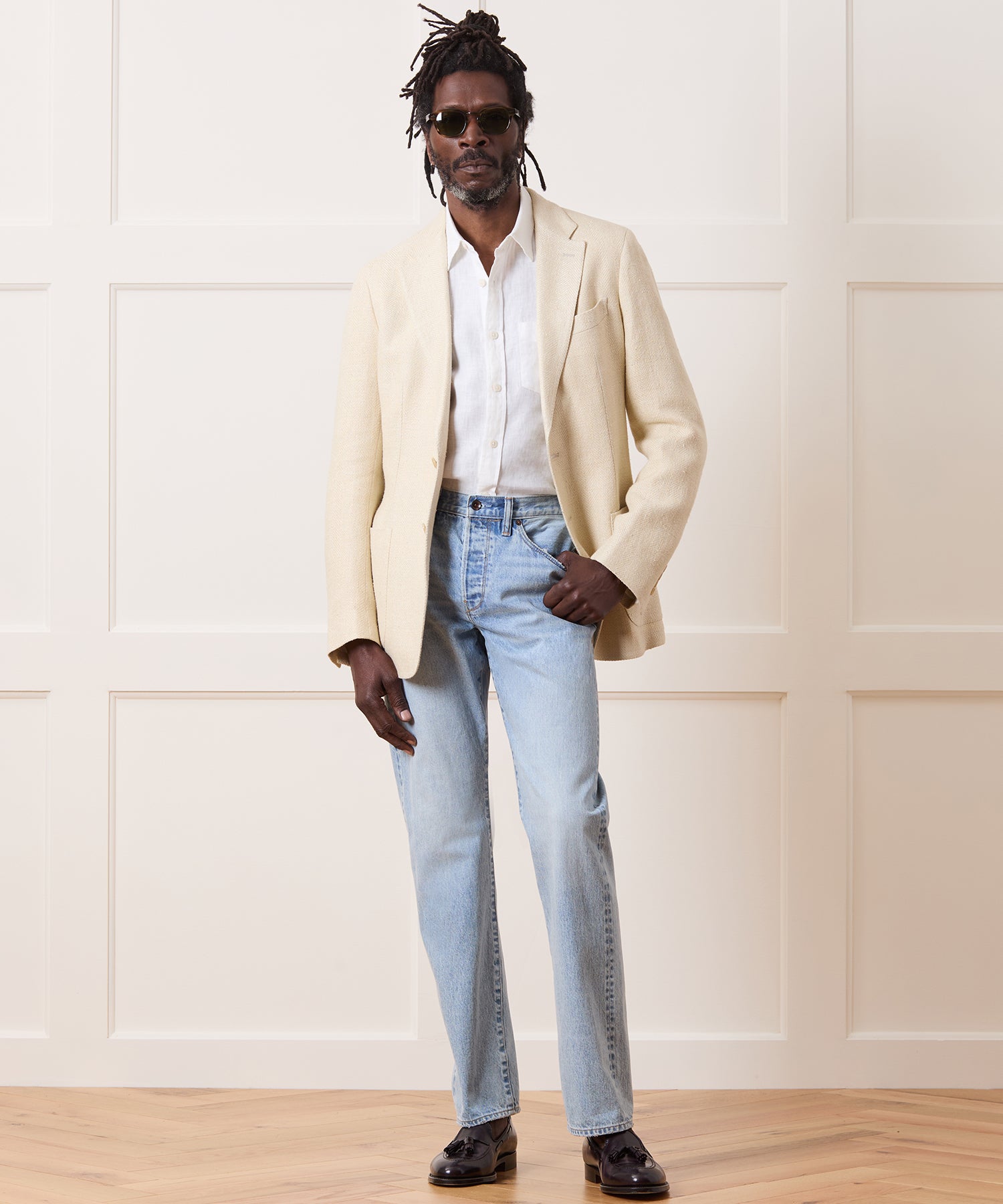 Italian Silk-Linen Herringbone Sport Coat - Image 4