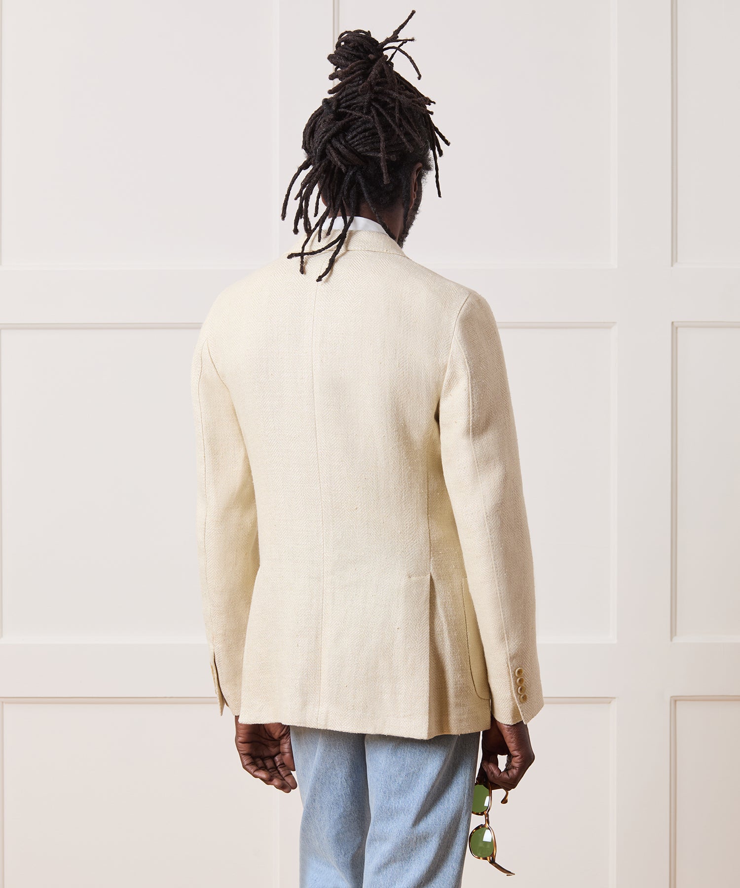Italian Silk-Linen Herringbone Sport Coat - Image 6