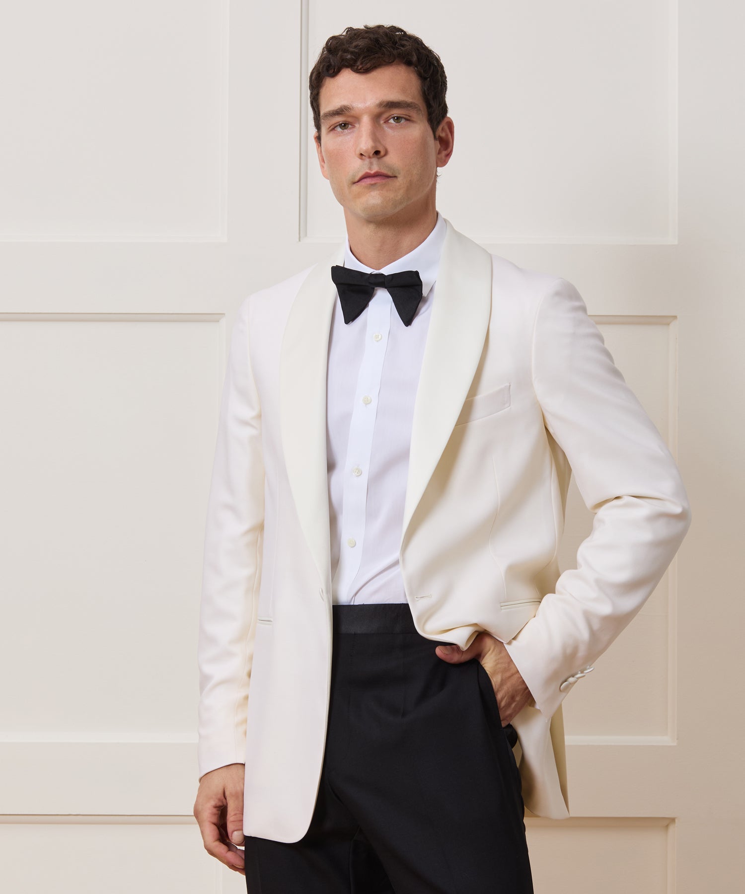 Slim Italian Wool Shawl Tuxedo - Image 2