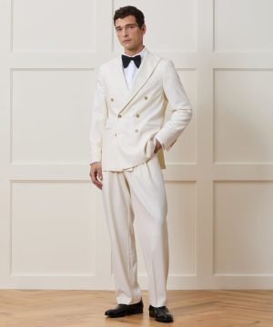 Relaxed Italian Wool Double-Breasted Tuxedo