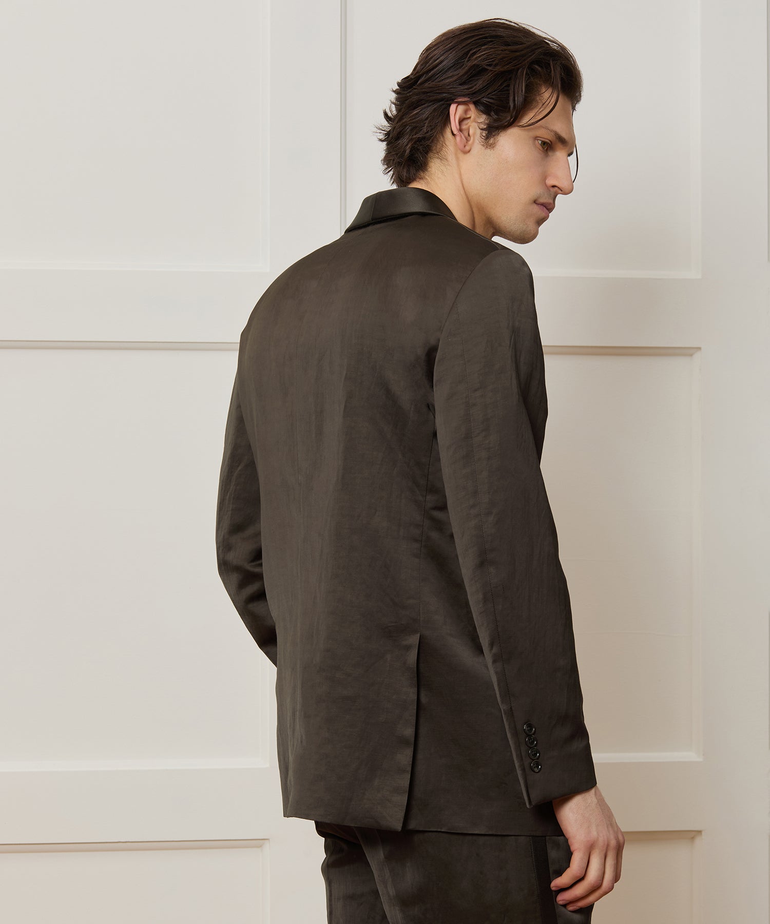 Italian Double-Breasted Shawl Tuxedo Jacket - Image 4
