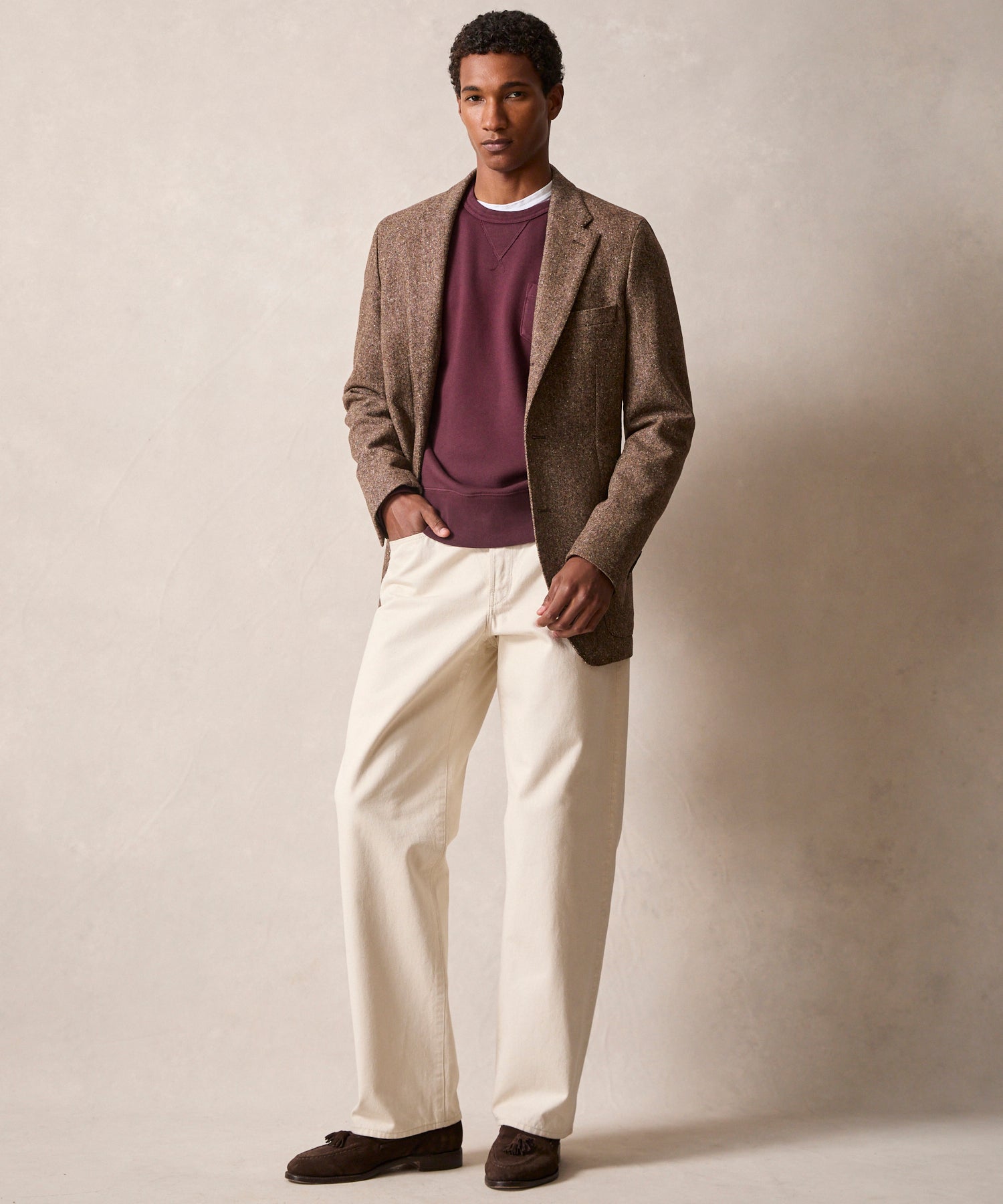 Italian Donegal Sport Coat in Brown - Image 4