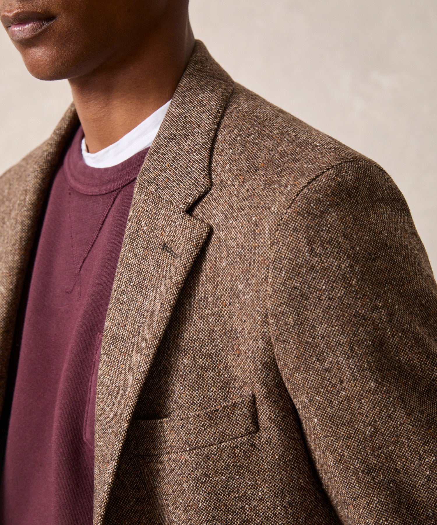 Italian Donegal Sport Coat in Brown - Image 5