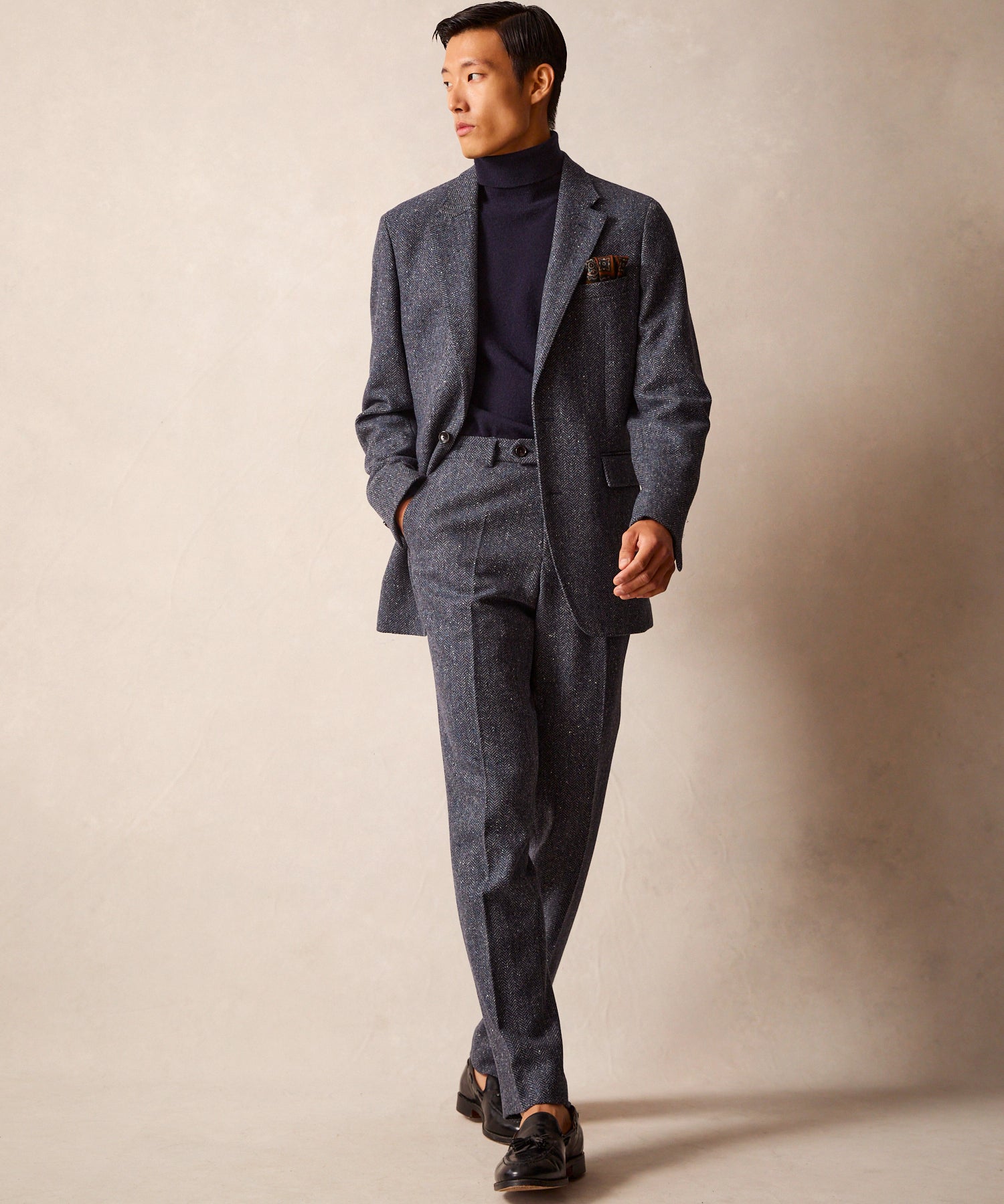 Italian Donegal Herringbone Sutton Trouser - Image 3