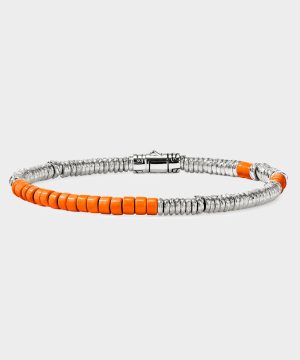 John Hardy Enamel Heishi Bracelet