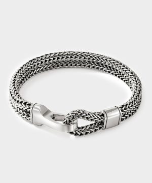 John Hardy Sterling Silver Double Row Bracelet with Hook Clasp