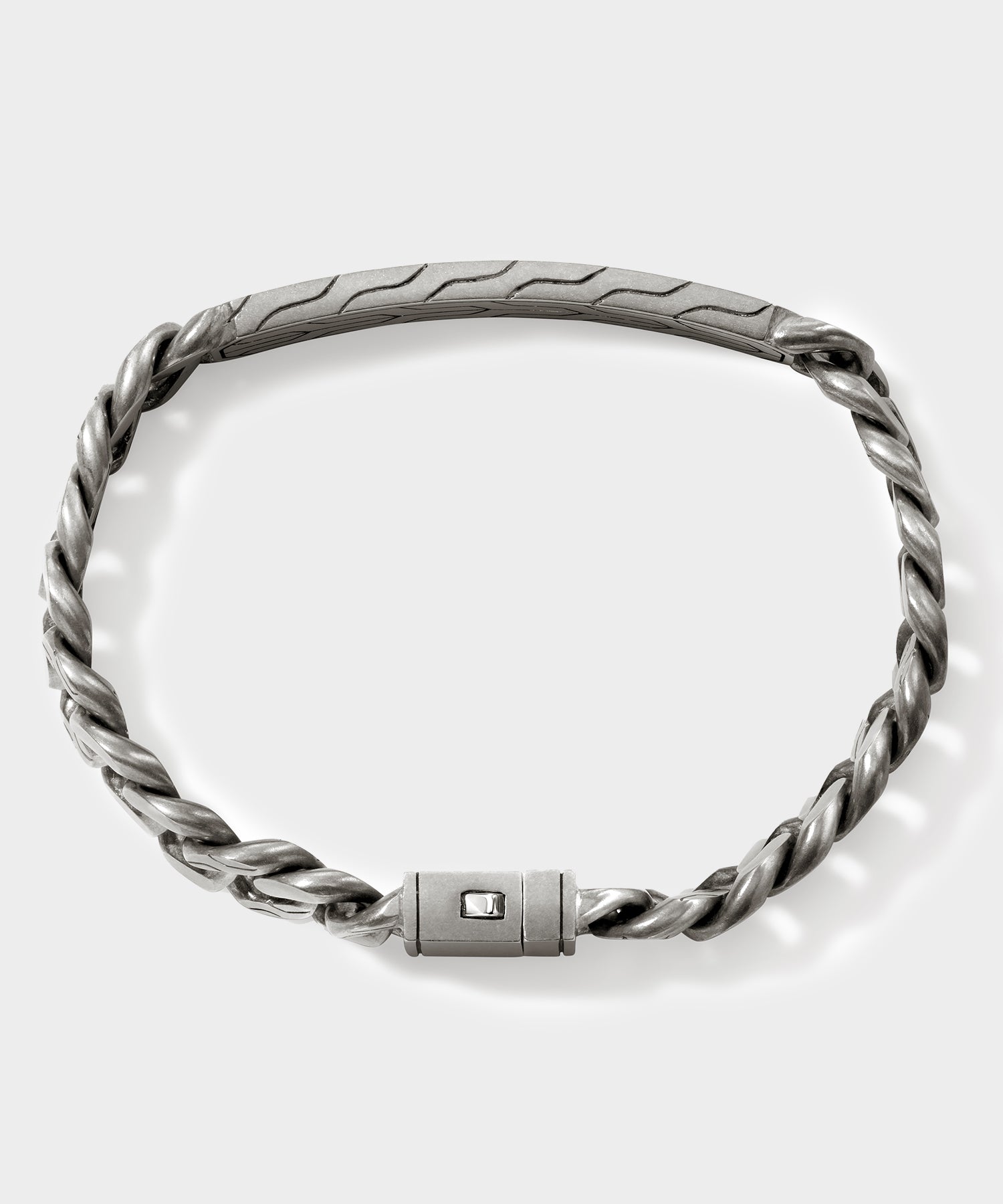 Todd Snyder x John Hardy Silver Curb Link Station Bracelet - Image 3