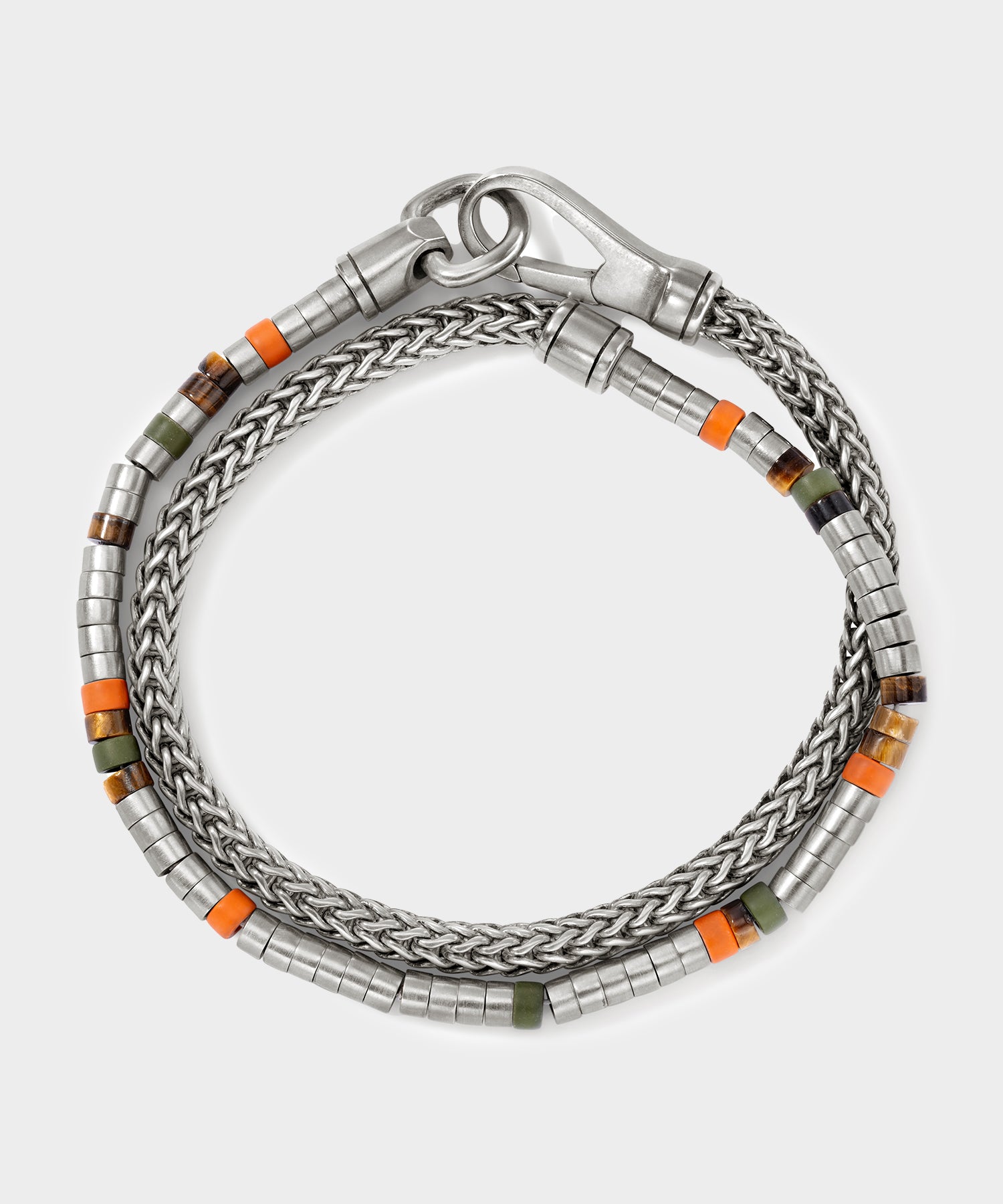 Todd Snyder x John Hardy Heishi Silver Double Wrap Bracelet - Image 3