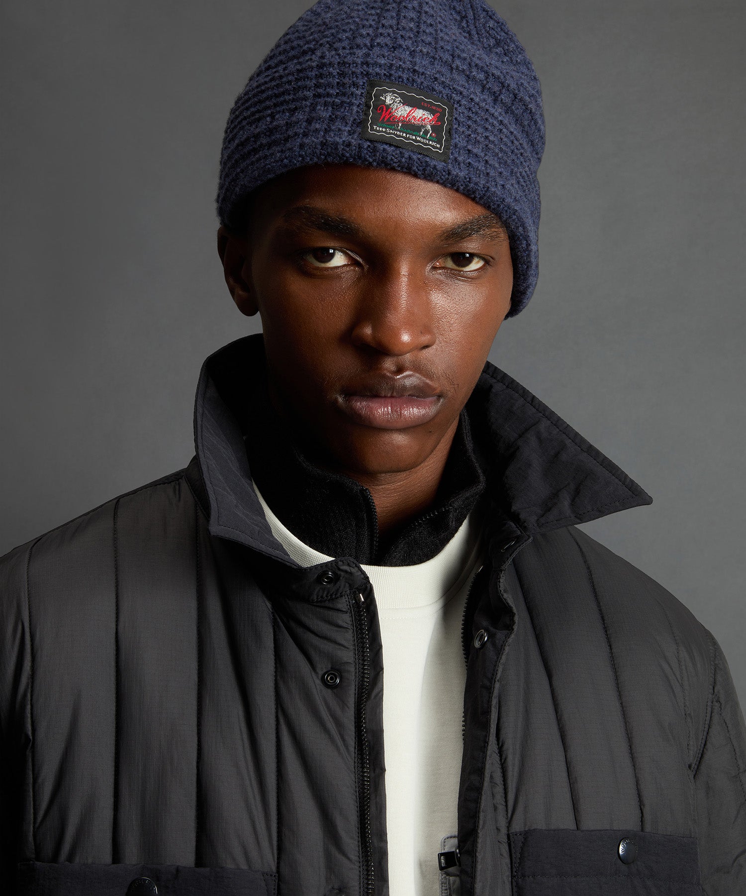 Todd Snyder x Woolrich Wool-Cashmere Waffle Beanie - Image 2