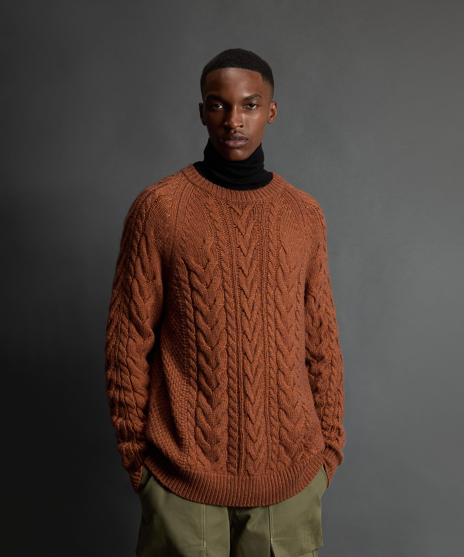 Todd Snyder x Woolrich Mouliné Cable Knit Crewneck - Image 2