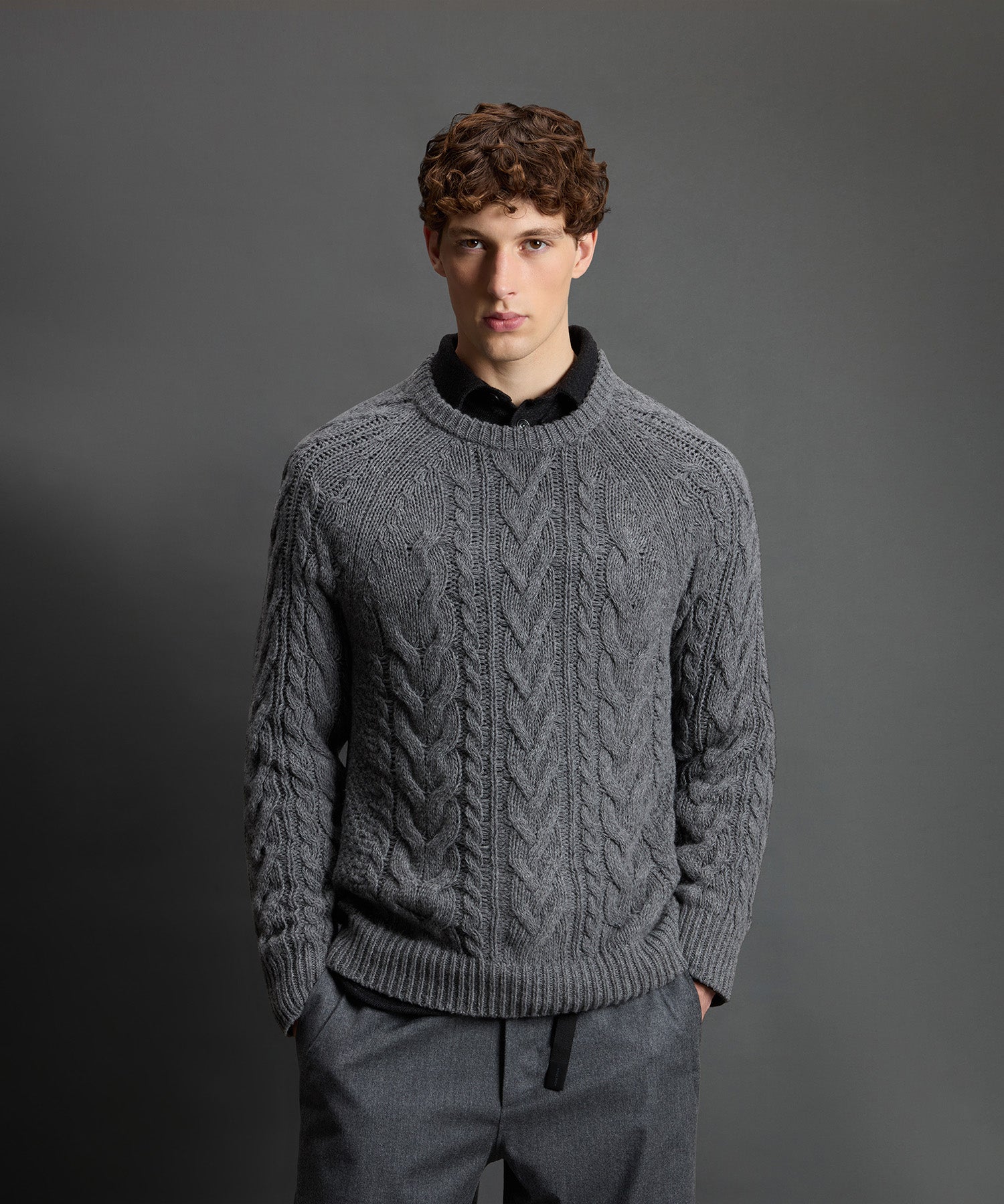 Todd Snyder x Woolrich Mouliné Cable Knit Crewneck - Image 2