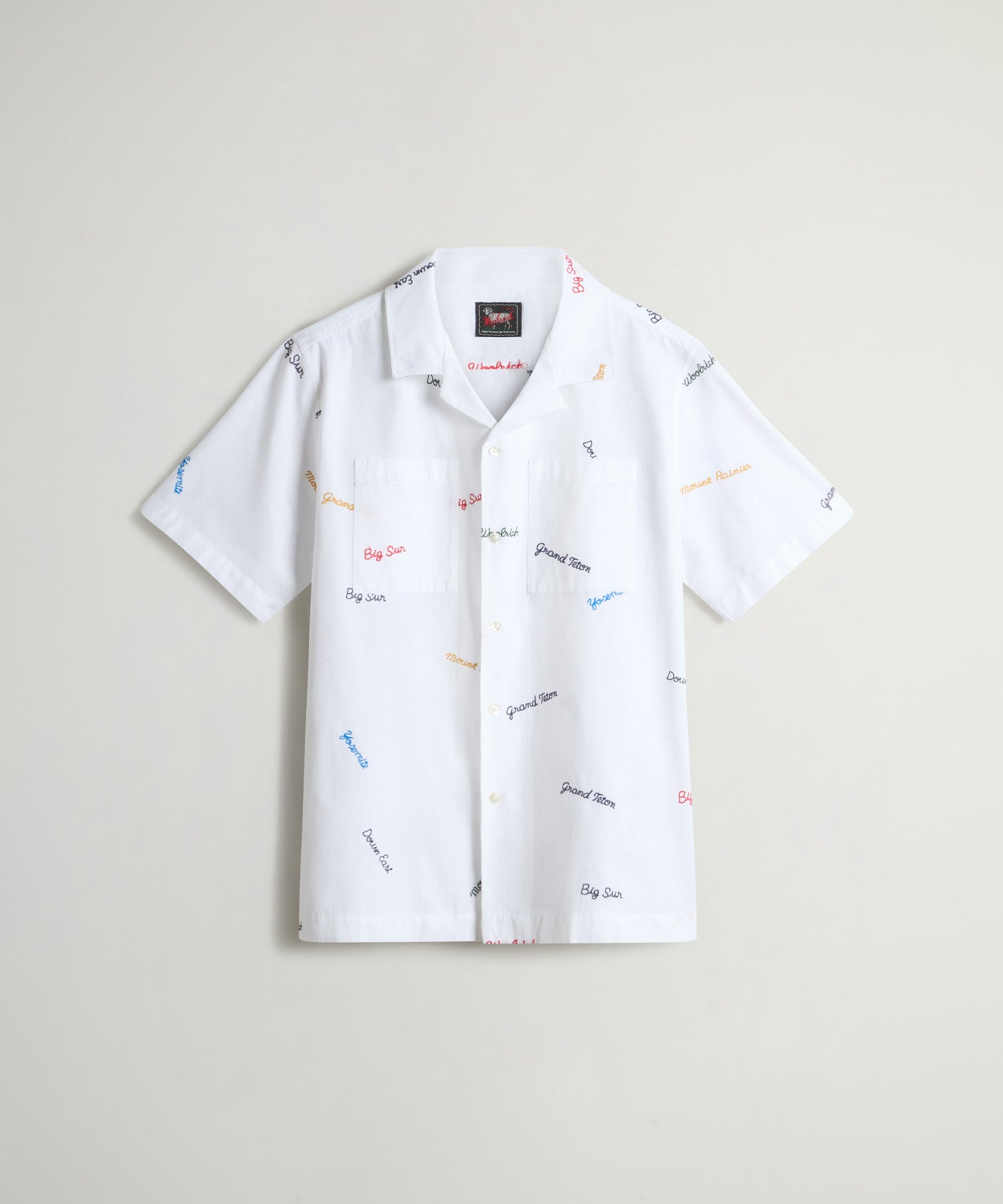 Todd Snyder x Woolrich Embroidered Camp Collar Shirt
