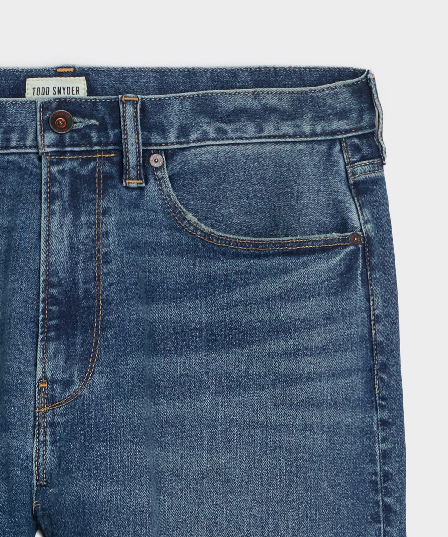 High-Rise Slim Stretch Jean in Medium Indigo - Image 6