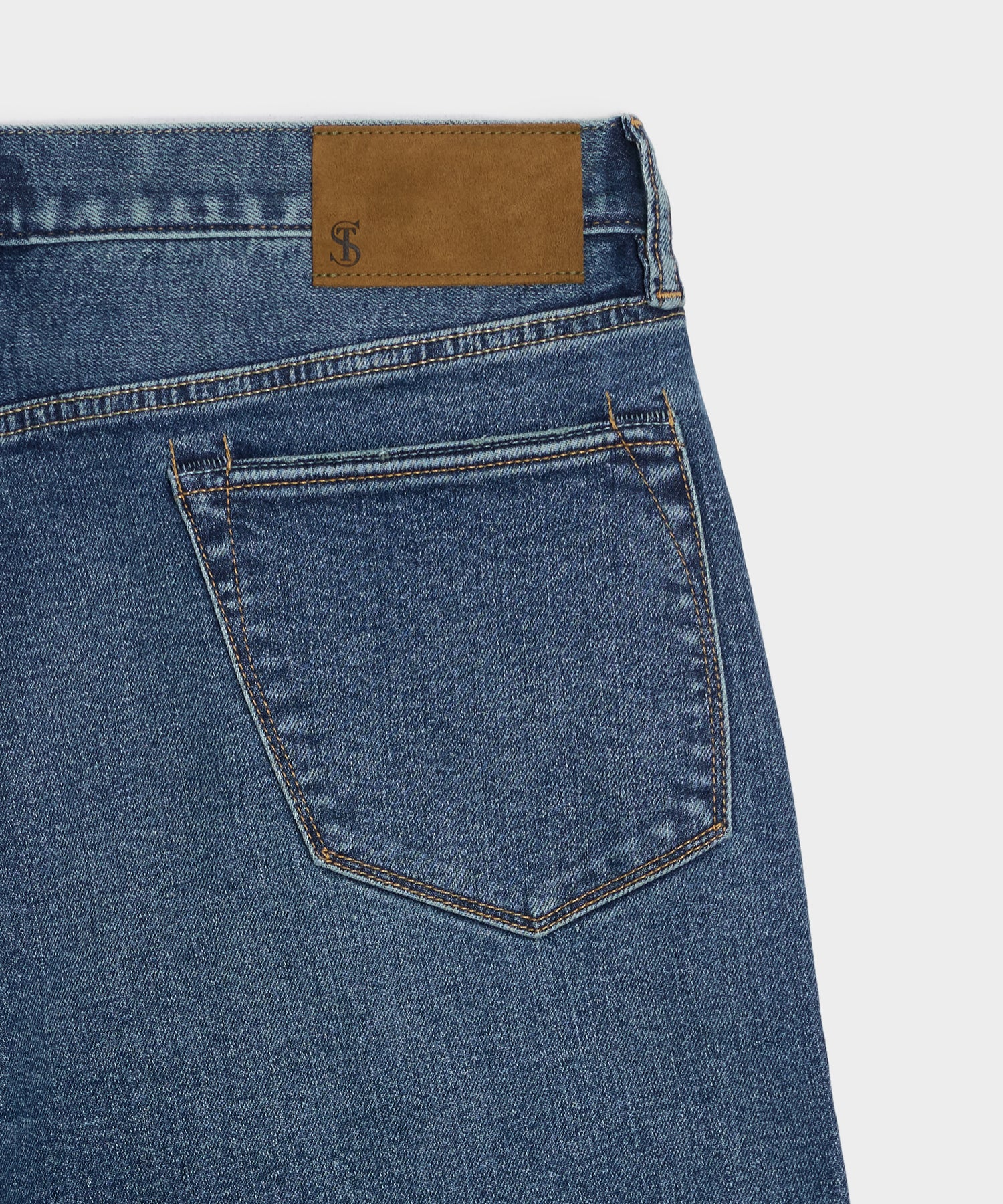 High-Rise Slim Stretch Jean in Medium Indigo - Image 7