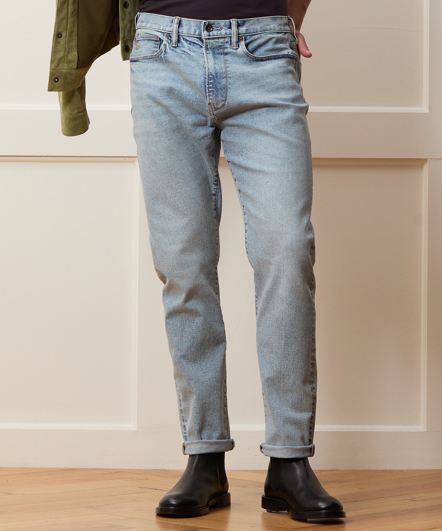 High-Rise Slim Stretch Jean In Light Indigo - Image 2