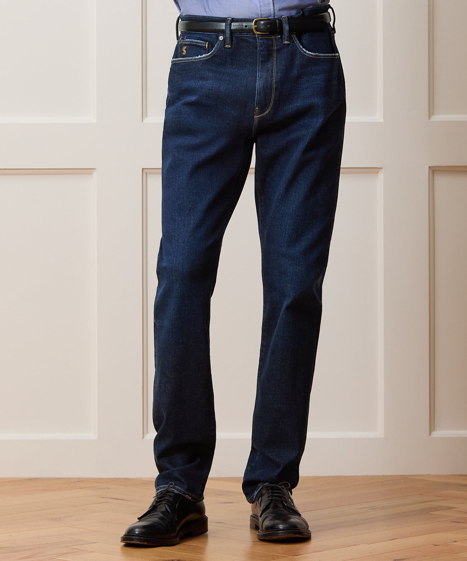 High-Rise Slim Stretch Jean In Dark Indigo - Image 2