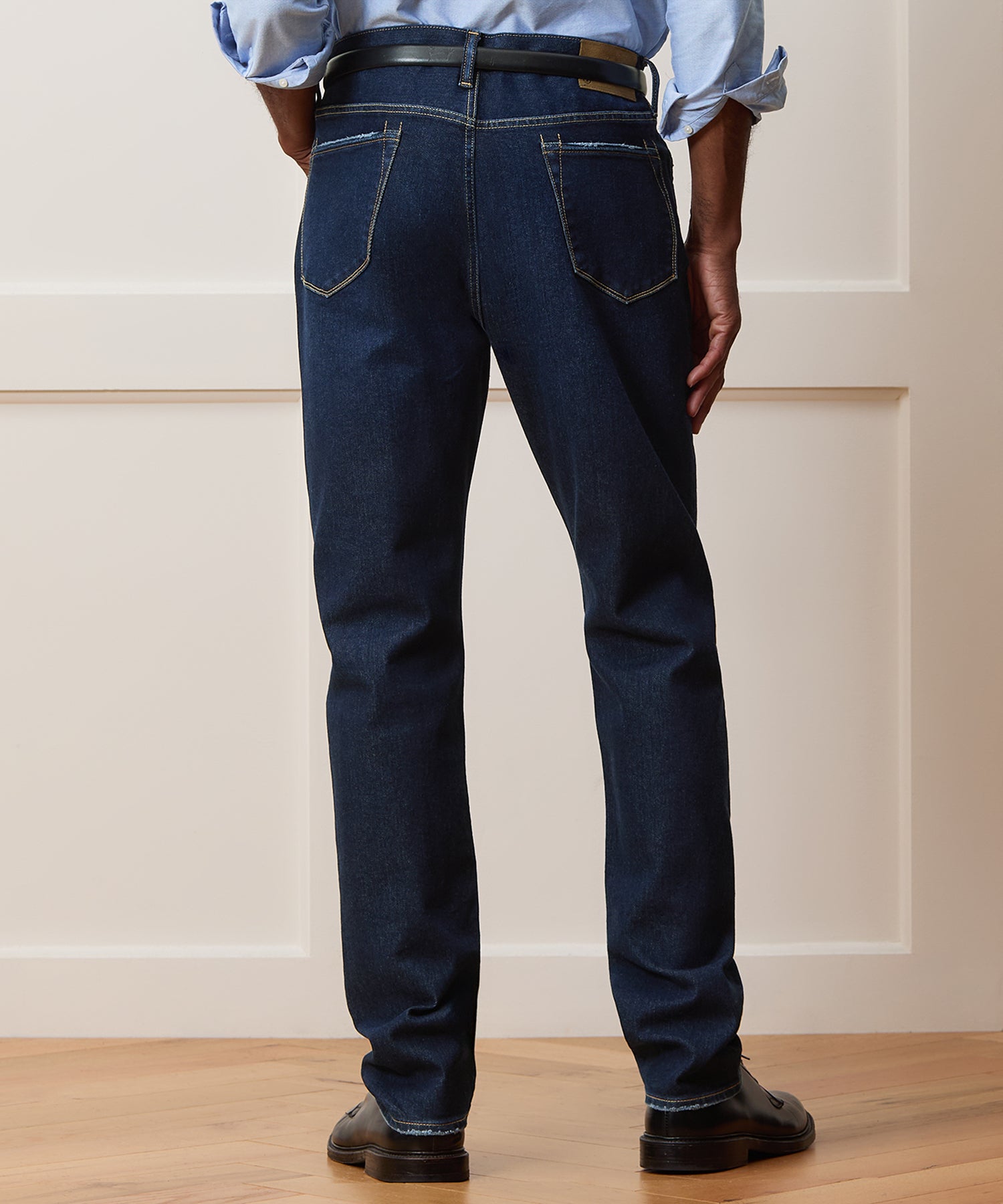 High-Rise Slim Stretch Jean In Dark Indigo - Image 4
