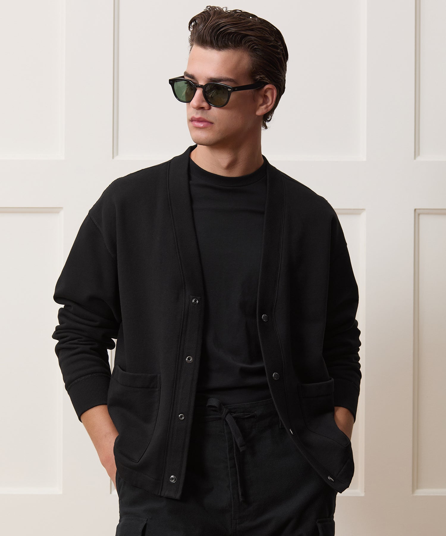 Relaxed Portuguese Terry Cardigan - Image 2
