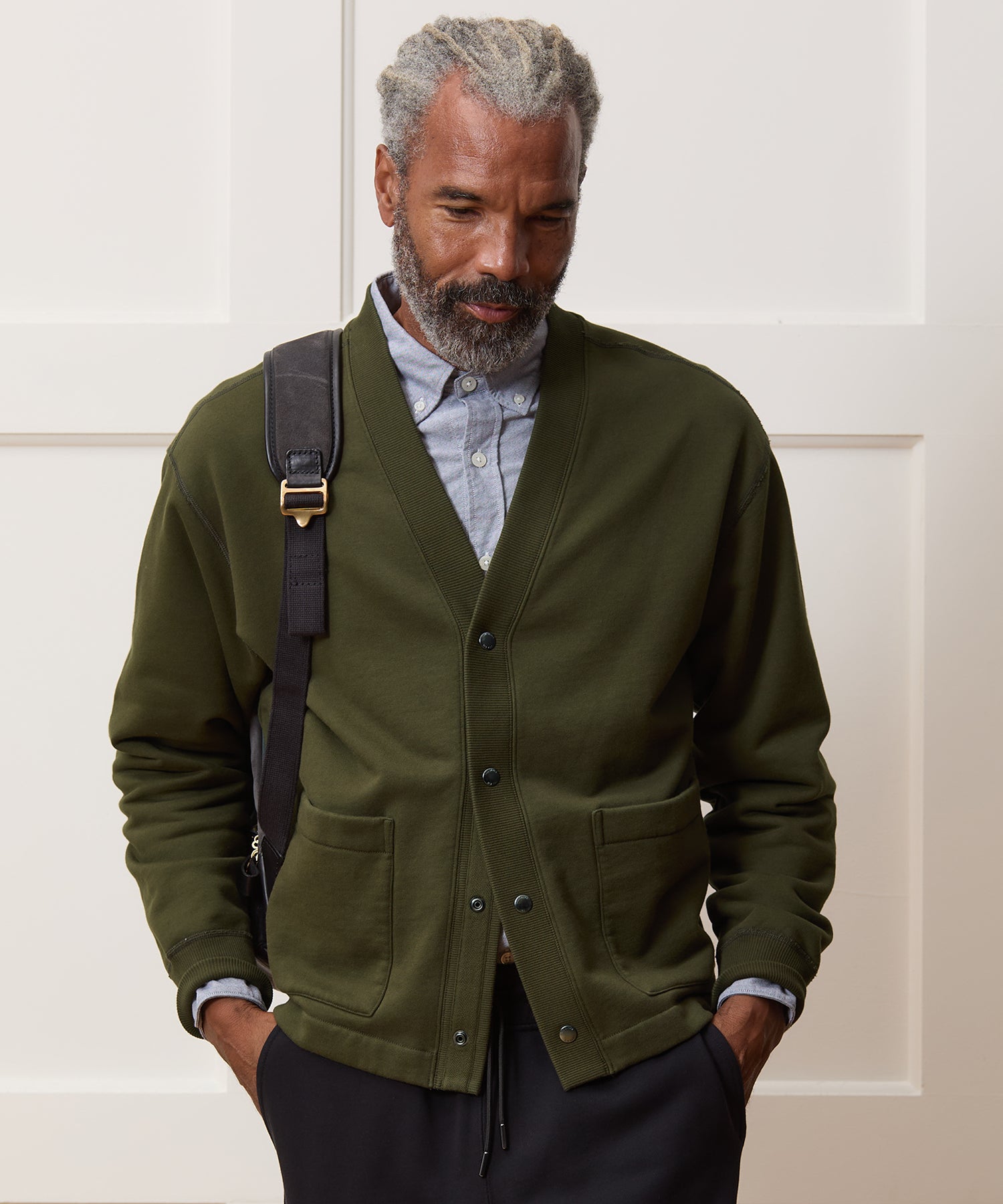 Relaxed Portuguese Terry Cardigan - Image 2
