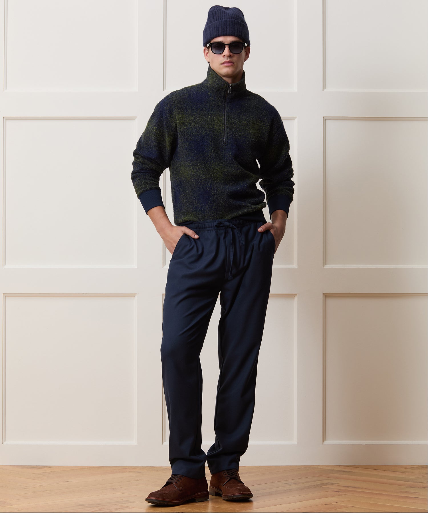 Italian Wool Quarter-Zip Pullover - Image 2