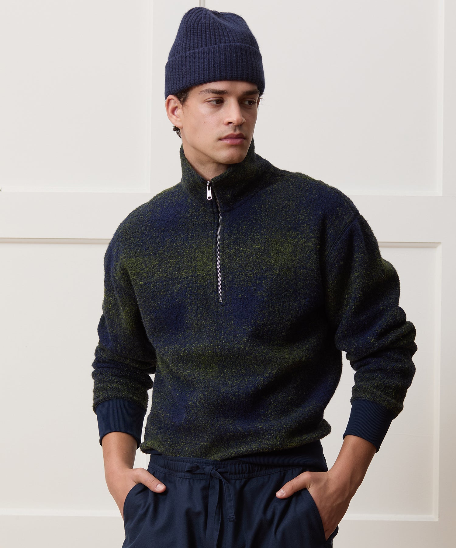 Italian Wool Quarter-Zip Pullover - Image 3