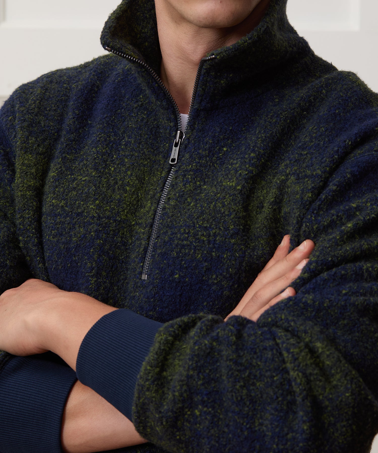 Italian Wool Quarter-Zip Pullover - Image 4