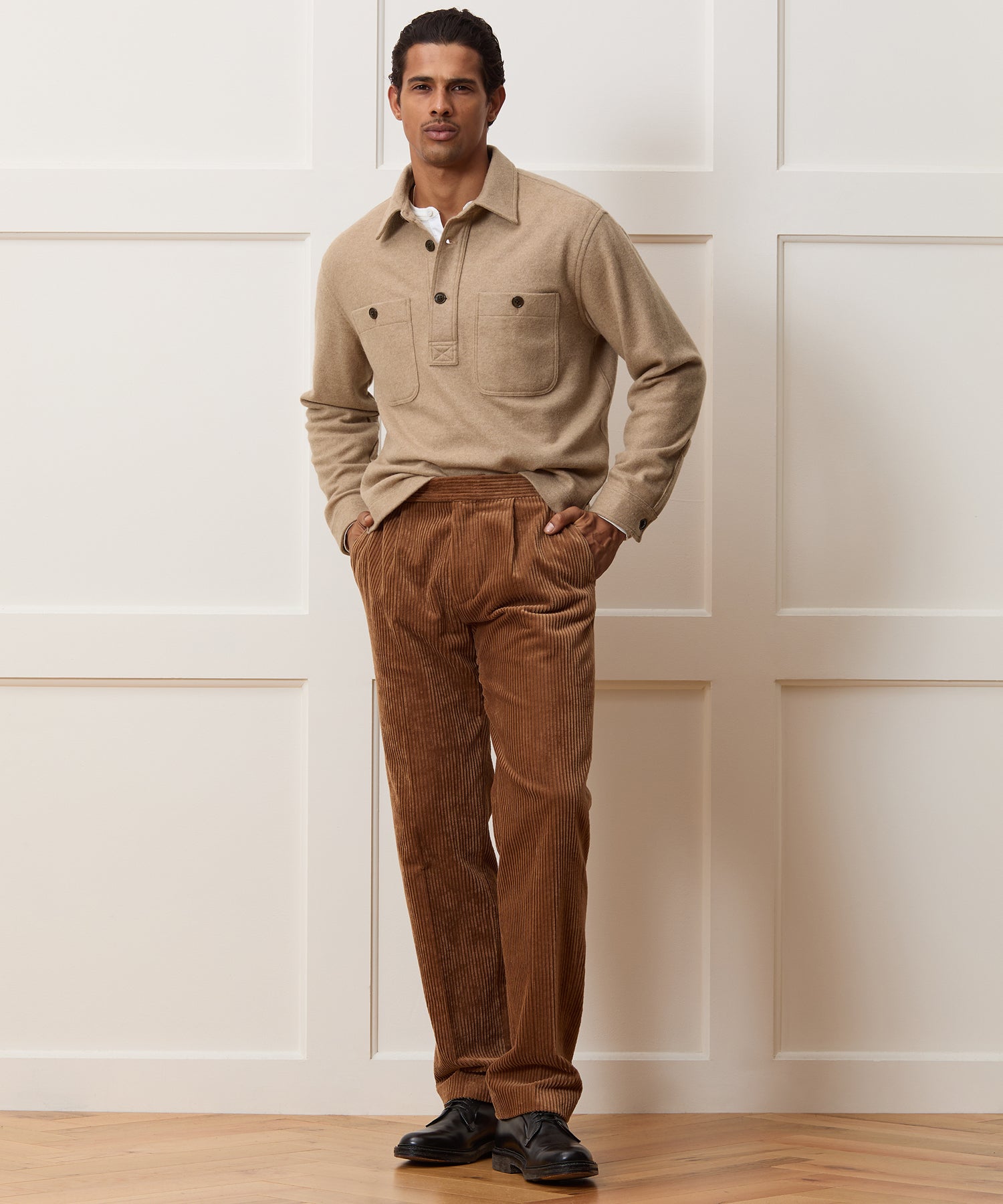 Camel-Cashmere Field Polo - Image 3