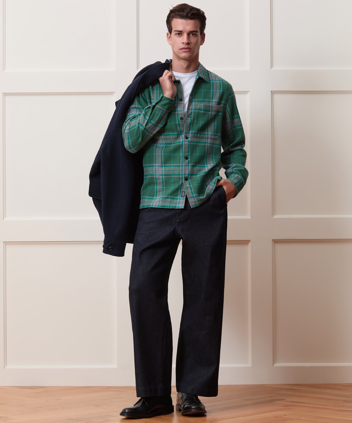 Italian Double-Brushed Flannel Shirt - Image 3