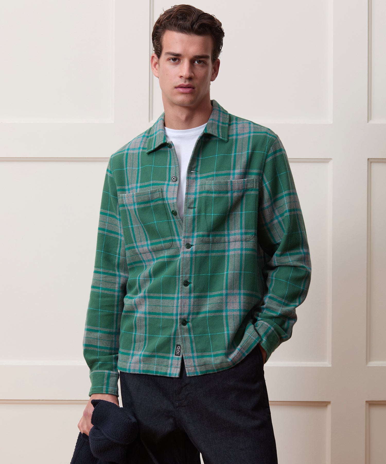 Italian Double-Brushed Flannel Shirt - Image 2