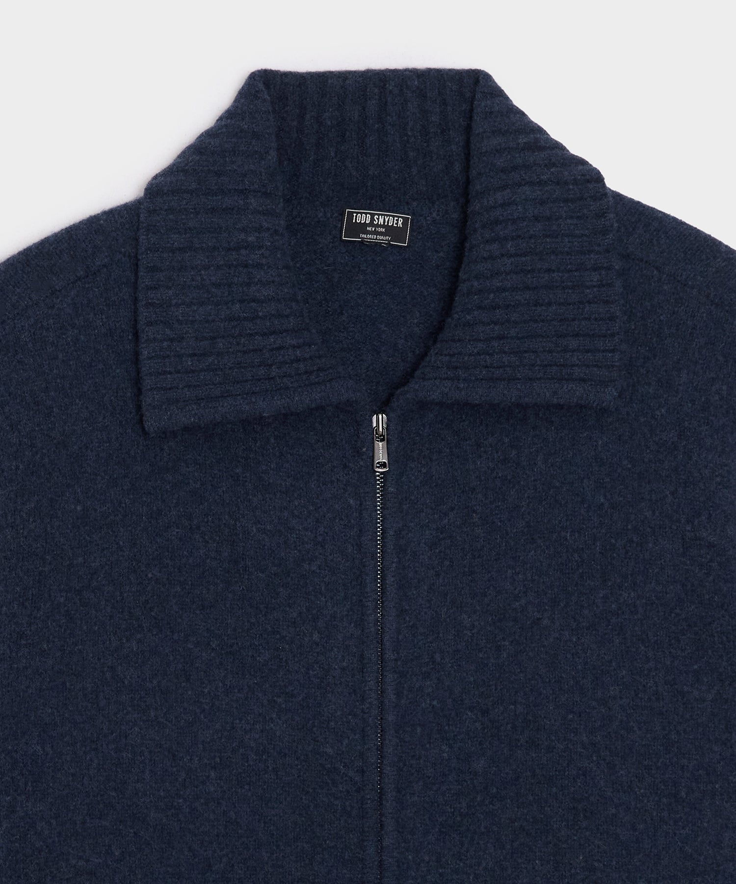 Boiled Wool Full-Zip Sweater Jacket - Image 6