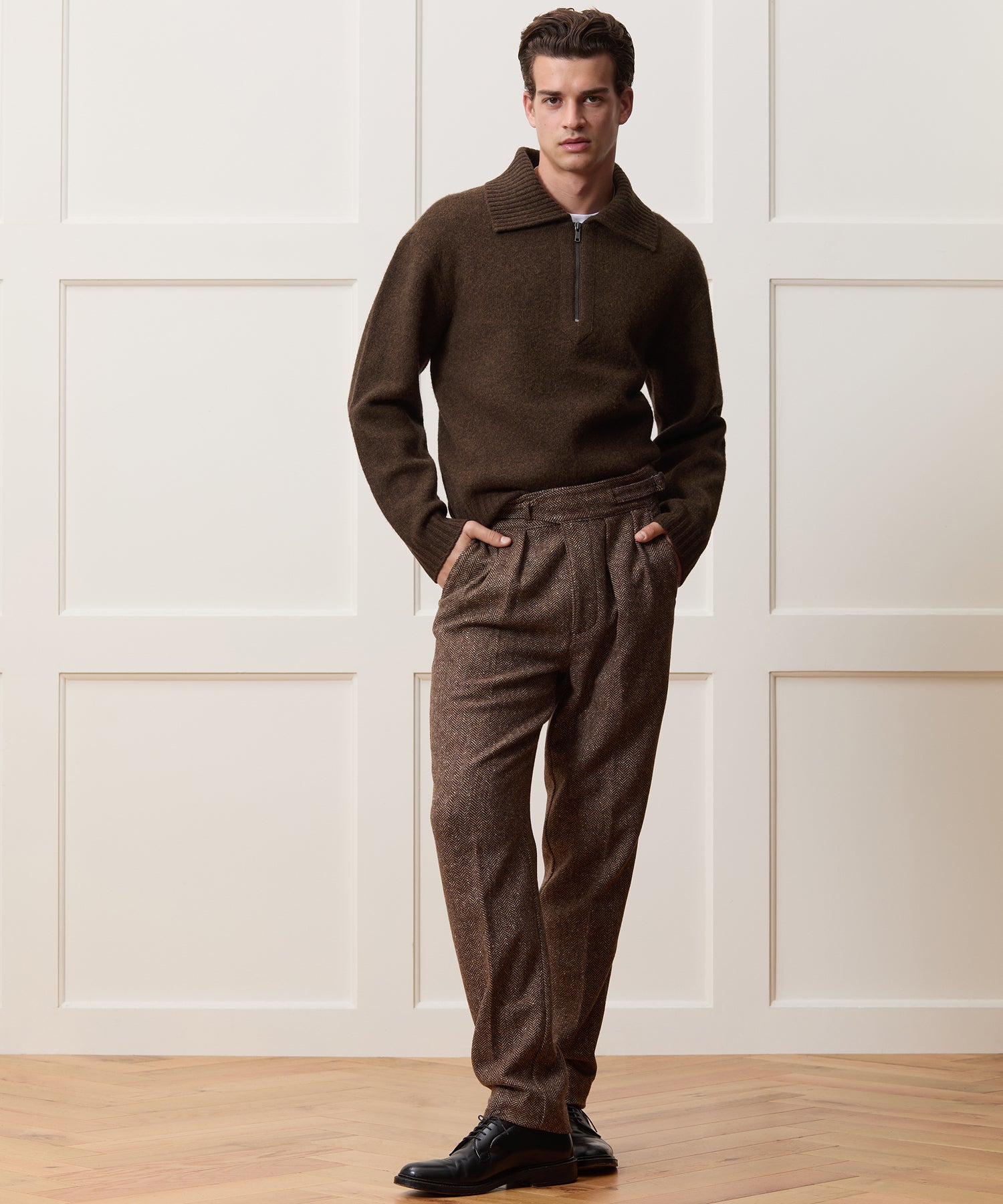 Boiled Wool Half-Zip Sweater - Image 3