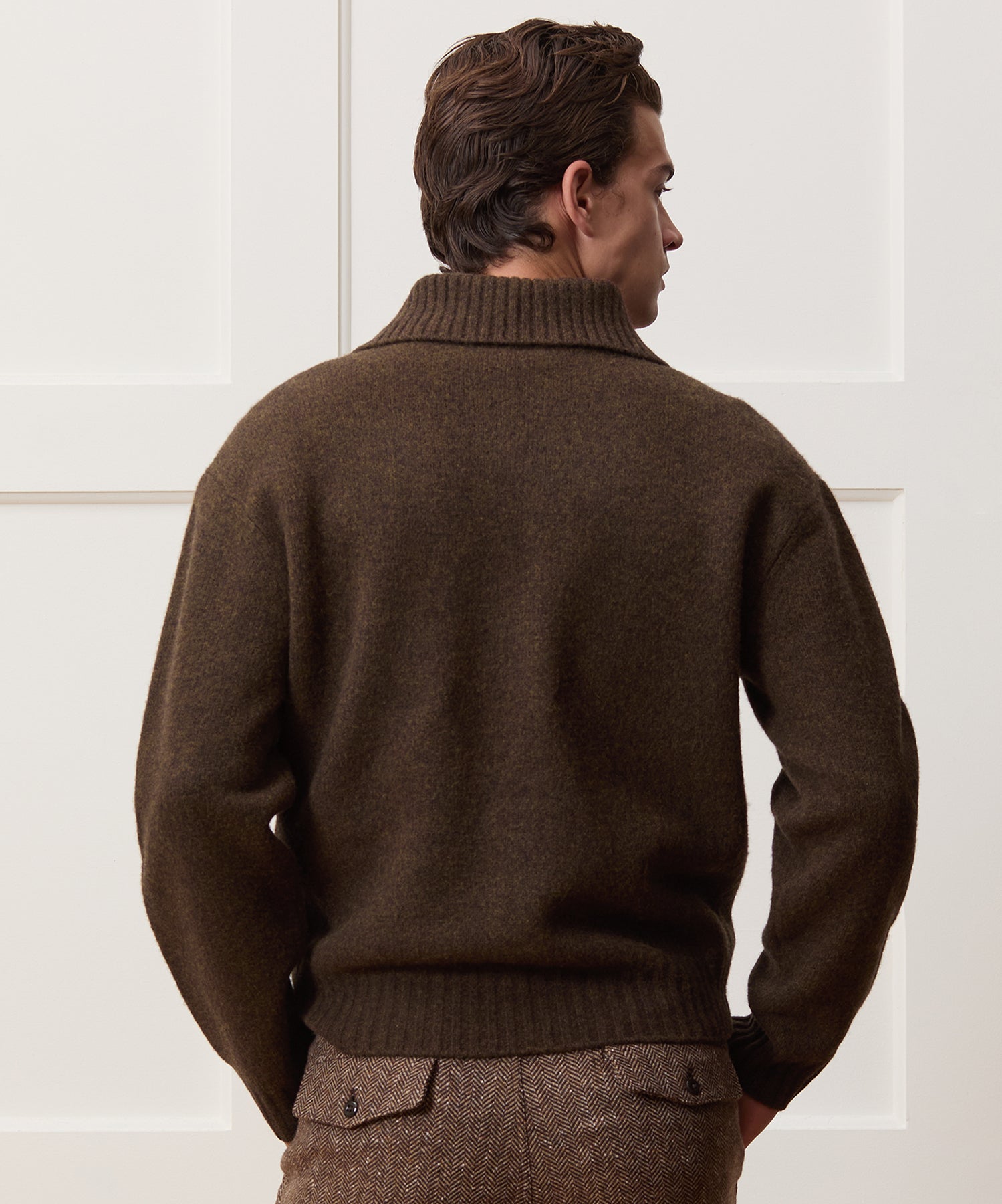 Boiled Wool Half-Zip Sweater - Image 5
