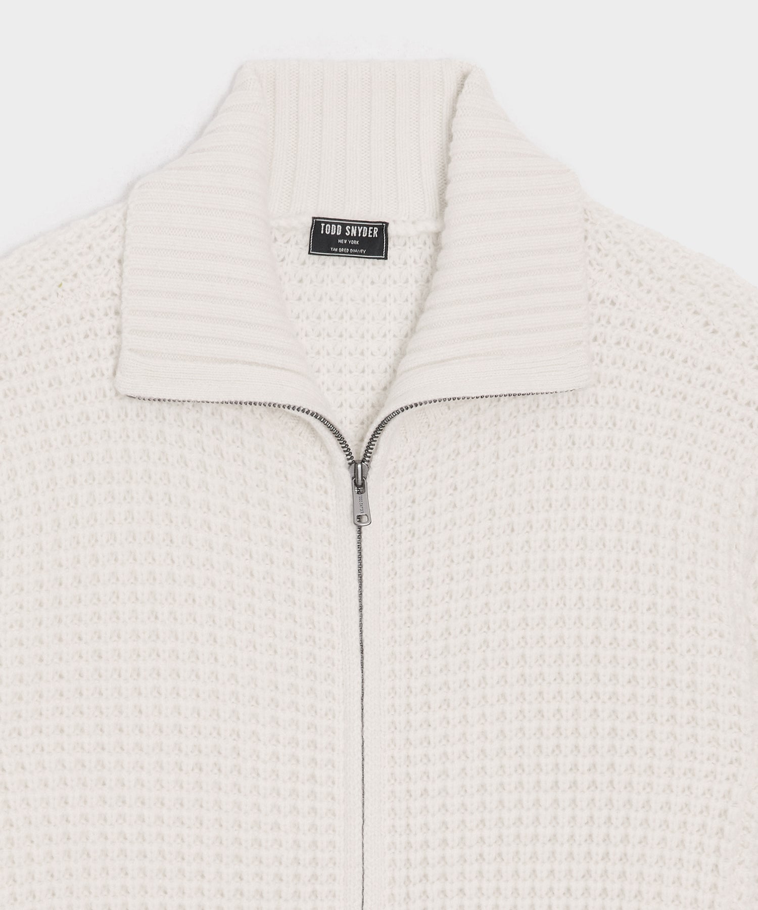 Cashmere Waffle Full-Zip Sweater Jacket - Image 6