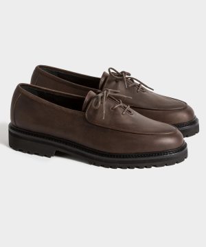 Jacques Solovi??re Fleurs Oiled Leather Lace-up Shoe