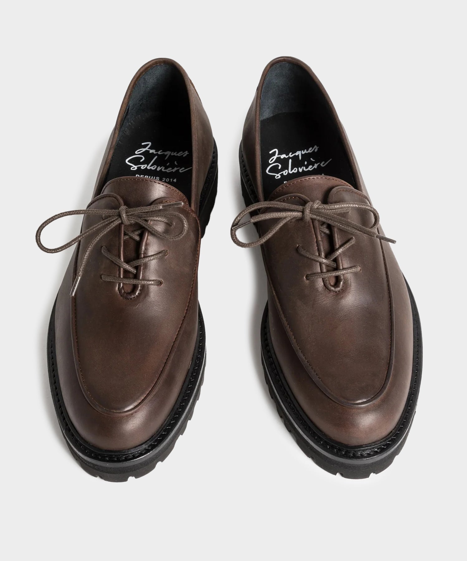 Jacques Solovi??re Fleurs Oiled Leather Lace-up Shoe - Image 2