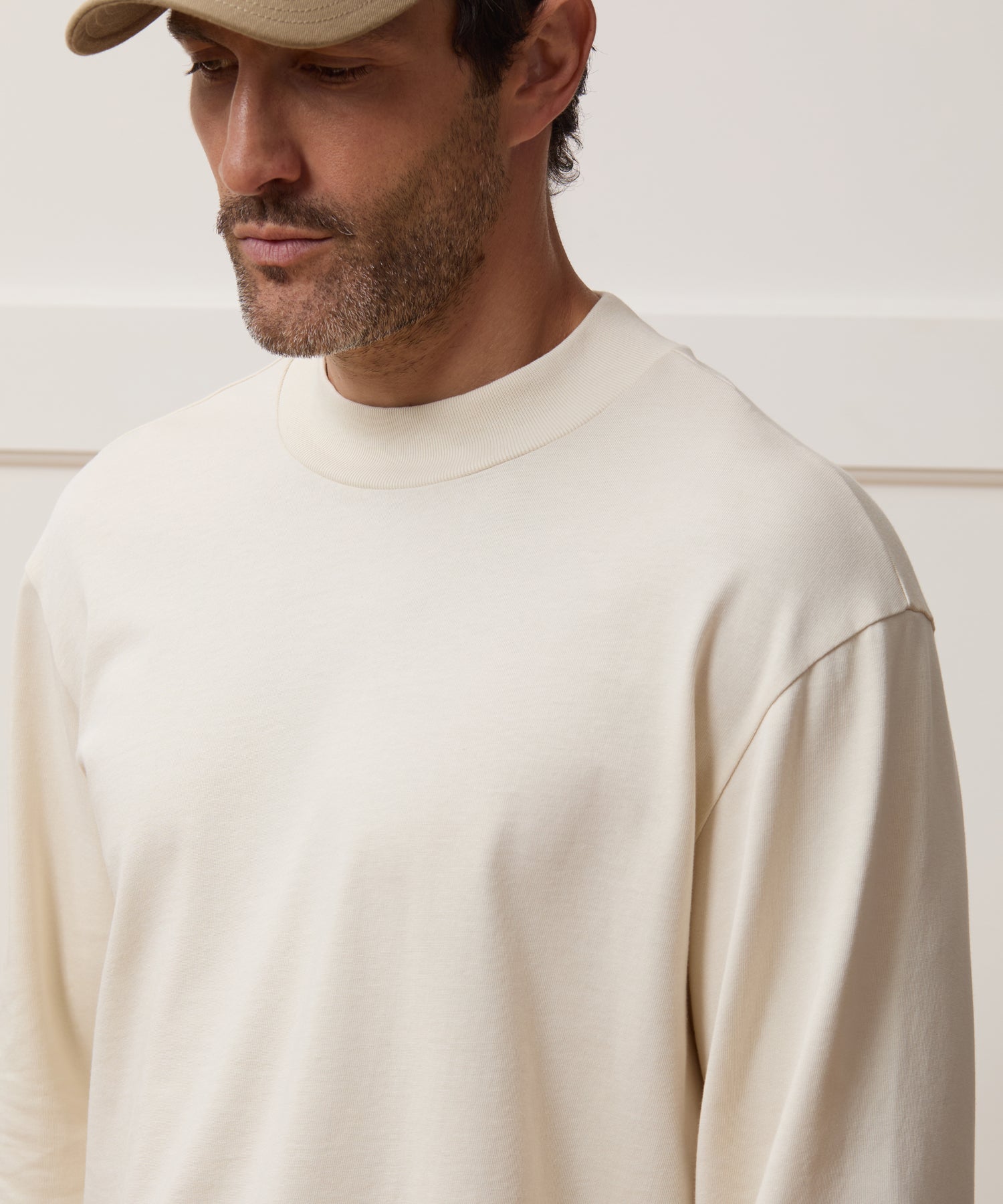 Relaxed Portuguese Jersey Mock Neck Tee - Image 4