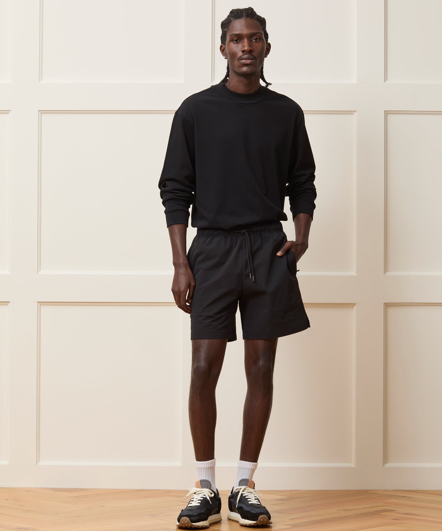 Relaxed Portuguese Jersey Mock Neck Tee - Image 3
